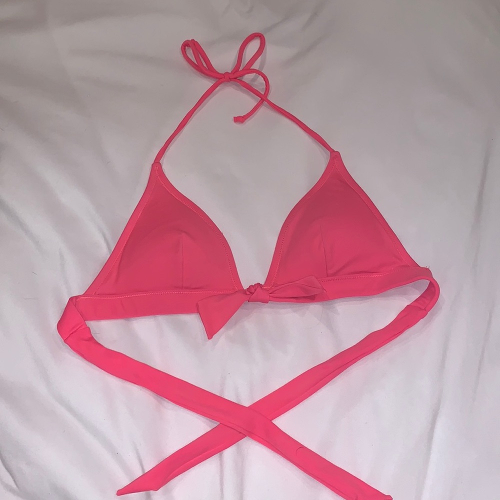 Victoria’s Secret hot pink bikini halter top